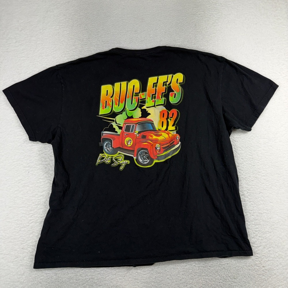 Buc-ee's Black Graphic T-Shirt Red Truck Pit Stop 82 Beaver Logo 4XL Men's